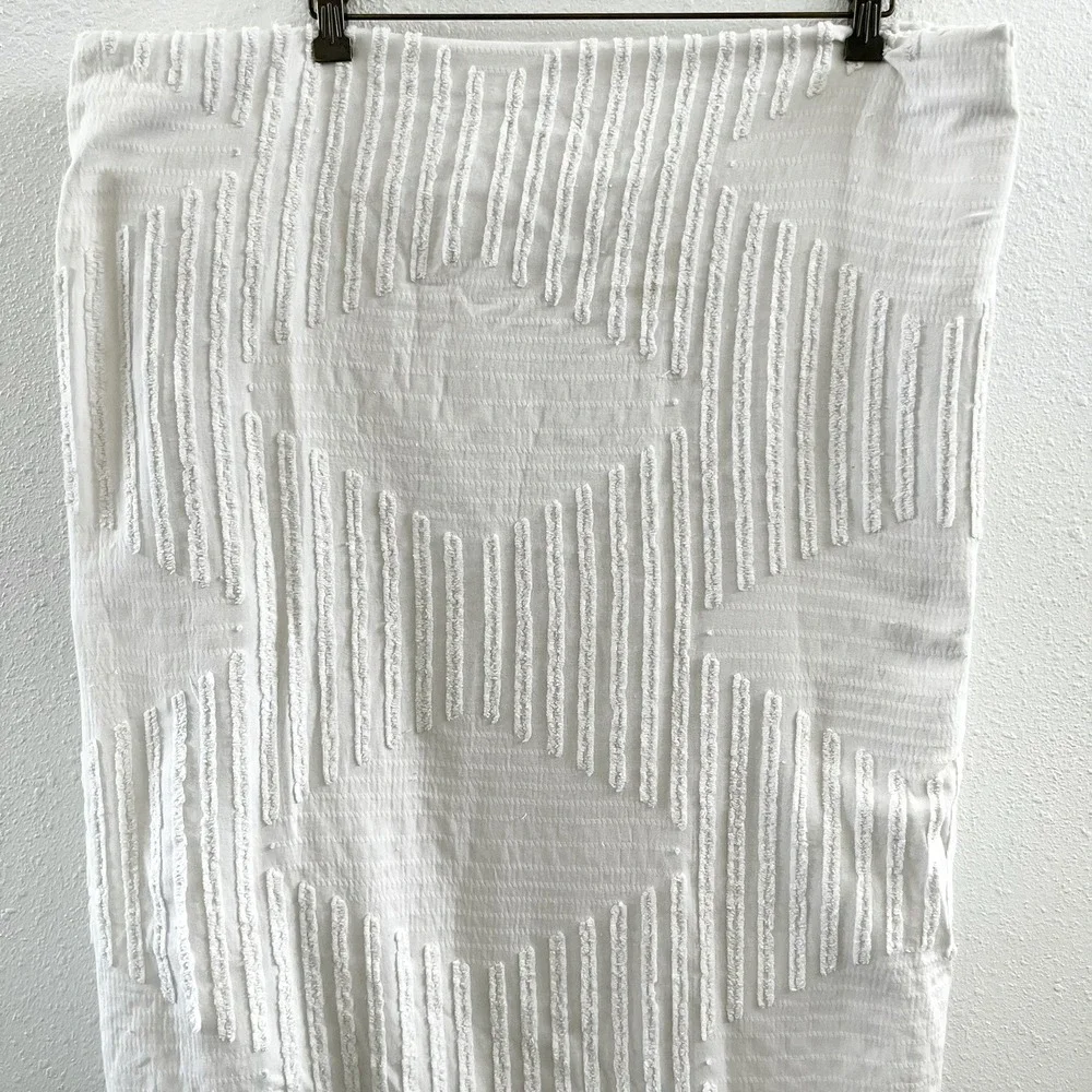 WEST ELM 100% Organic Cotton Textured Duvet Cover Size Full/Queen Size